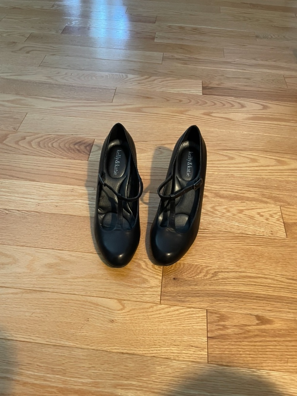 Black T Strap Heels, Size 8.5 Women’s